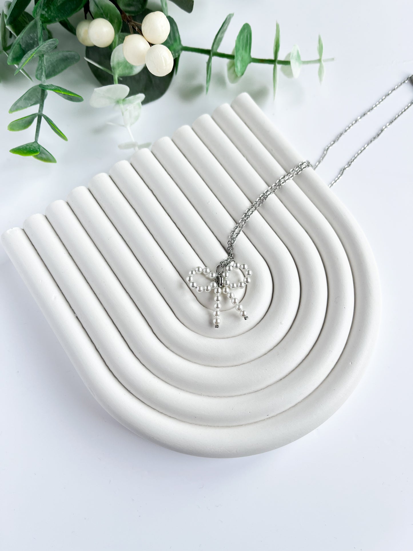 Halskette | Schleife | Perlen