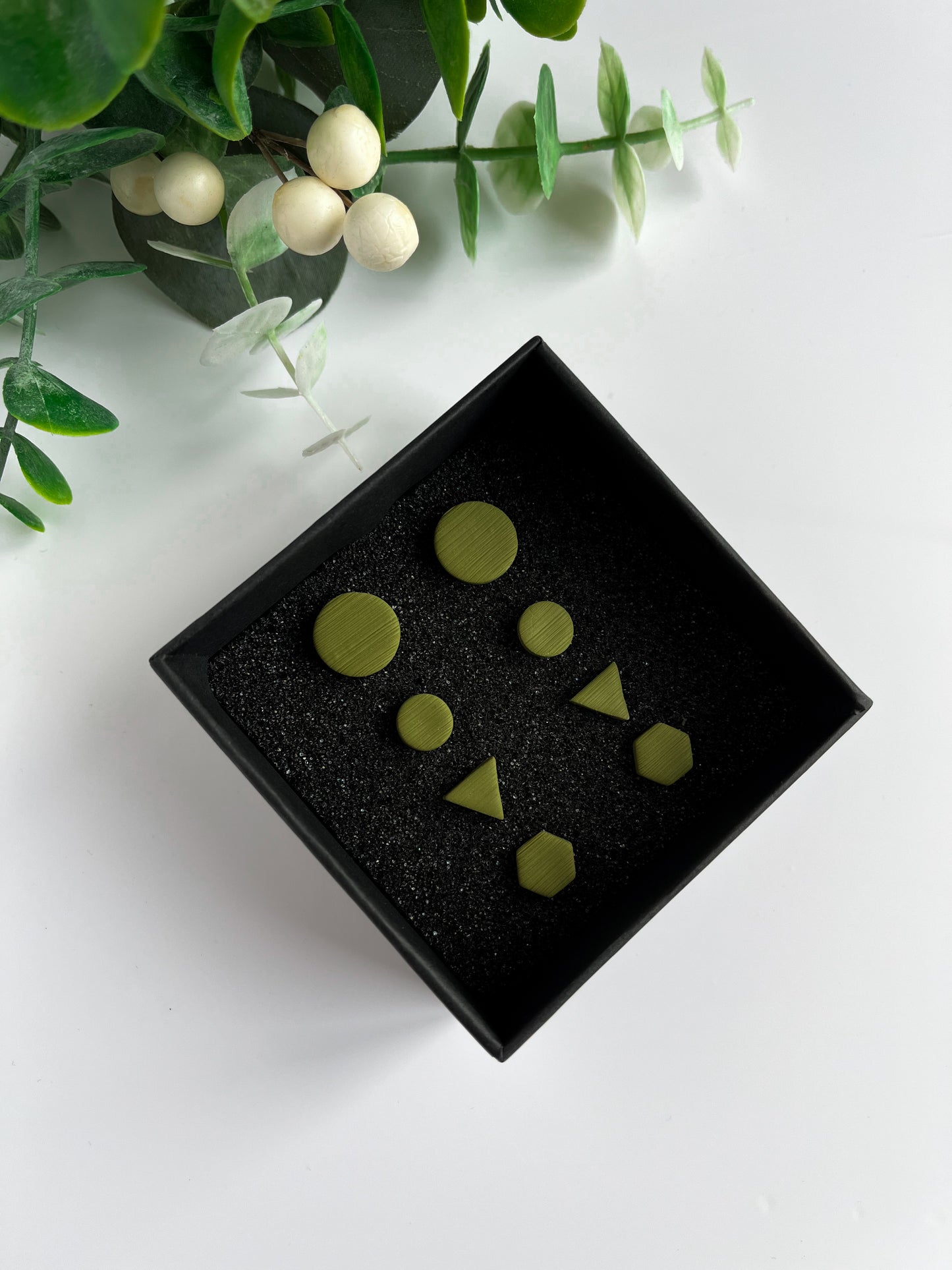 Ohrstecker | Grün | Struktur